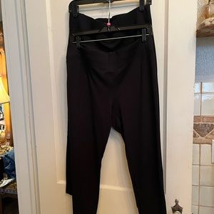Two pair black Ponte LOFT leggings.